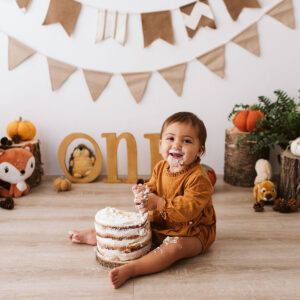 servizio fotografico primo compleanno con torta